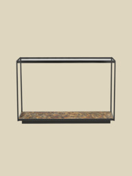 Nova Iron Console Table with Glass Top - thumbnail 2