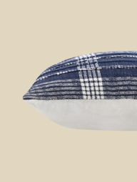 Talia Blue Cotton Cushion - thumbnail 4