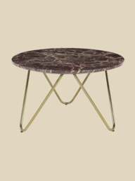 Edwin Marble Coffee Table - Gold Base - thumbnail 4