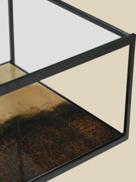 Astra Iron Coffee Table with Glass Top - thumbnail 5