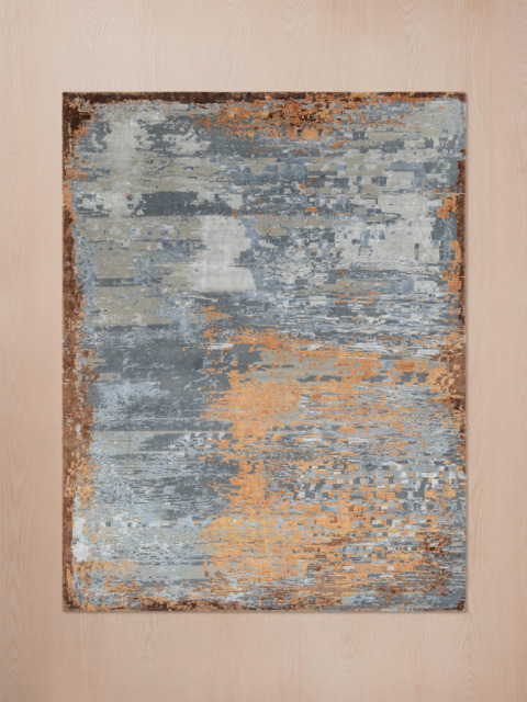 Virel Hand-Knotted Bamboo Silk Blend Rug - Grey - image 1