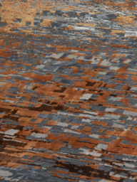 Virel Hand-Knotted Bamboo Silk Blend Rug - Grey - thumbnail 4