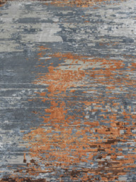 Virel Hand-Knotted Bamboo Silk Blend Rug - Grey - thumbnail 3