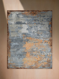 Virel Hand-Knotted Bamboo Silk Blend Rug - Grey - thumbnail 2