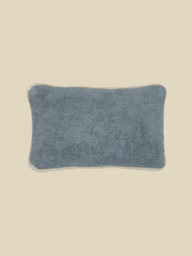 Silvia Blue Cotton Boucle Cushion - thumbnail 2