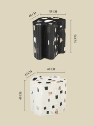 Levi Terrazzo Side Tables – Set of 2 - thumbnail 6