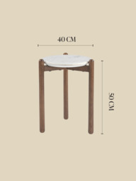 Charmie Marble Top Side Table - thumbnail 6