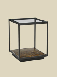 Nova Iron Side Table with Glass Top - thumbnail 4