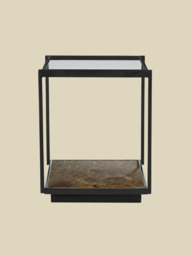 Nova Iron Side Table with Glass Top - thumbnail 2