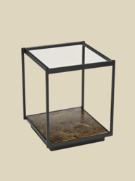 Nova Iron Side Table with Glass Top - thumbnail 3