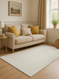 Shaheer Cream Hand-woven Wool Rug - thumbnail 1