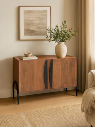 Danton Two Door Wooden Cabinet - thumbnail 1