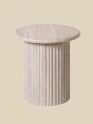 Solace Travertine Side Table - thumbnail 5