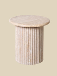 Solace Travertine Side Table - thumbnail 2