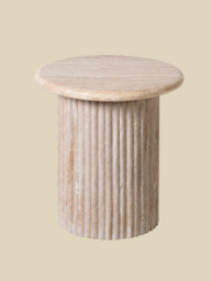 Solace Travertine Side Table - thumbnail 3