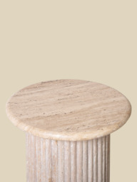 Solace Travertine Side Table - thumbnail 4