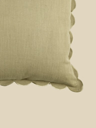 Zina Cotton-Linen Olive Green Cushion - thumbnail 5