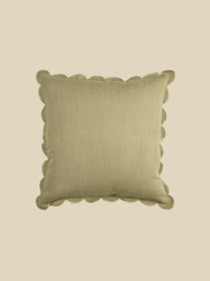 Zina Cotton-Linen Olive Green Cushion - thumbnail 2