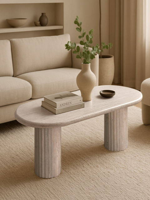 Eterna Travertine Coffee Table - image 1