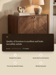 Carrie Mango Wood Two Door Cabinet - thumbnail 3