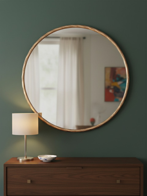 Jen Iron Wall Mirror - Large / Gold