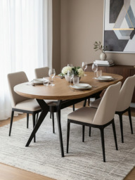 Gloria Wooden Dining Table - thumbnail 1
