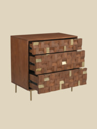 Caspian Three Drawer Chest - thumbnail 6