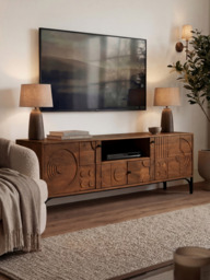 Bastian Mango Wood Media Unit - thumbnail 1