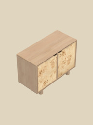Aurea Burl Two Door Cabinet - Natural - thumbnail 6