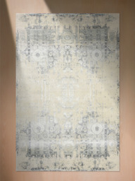 Toor Wool & Bamboo Silk Hand-Knotted Rug - Khaki - thumbnail 3