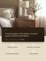 Menlo Two Drawer Wooden Bedside Table - thumbnail 3