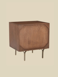 Menlo Two Drawer Wooden Bedside Table - thumbnail 5