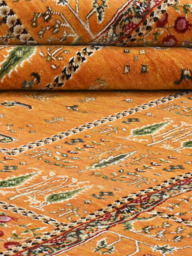 Tarev Hand-Knotted Wool & Bamboo Silk Persian Rug - Orange - thumbnail 5