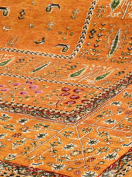 Tarev Hand-Knotted Wool & Bamboo Silk Persian Rug - Orange - thumbnail 6