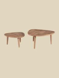 Cairo Wooden Nesting Coffee Tables - Natural - thumbnail 3