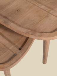Cairo Wooden Nesting Coffee Tables - Natural - thumbnail 6