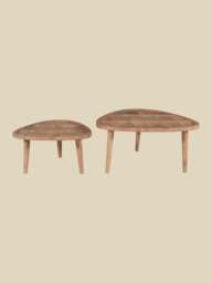 Cairo Wooden Nesting Coffee Tables - Natural - thumbnail 5