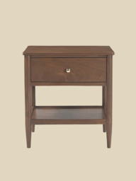 Diane Mango Wood Bedside Table - Walnut - thumbnail 2