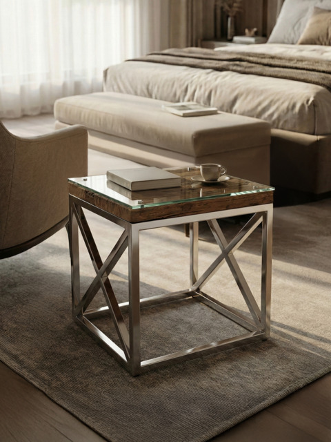 Remi Reclaimed Wood Side Table - image 1