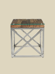 Remi Reclaimed Wood Side Table - thumbnail 2