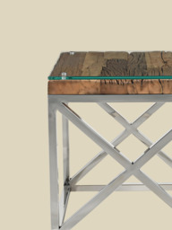 Remi Reclaimed Wood Side Table - thumbnail 4