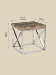 Remi Reclaimed Wood Side Table - thumbnail 6