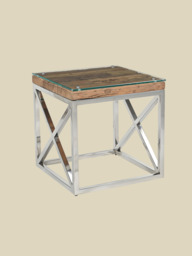 Remi Reclaimed Wood Side Table - thumbnail 3