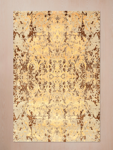 Solan Hand-knotted Wool & Bamboo Silk Rug - image 1