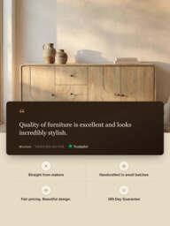 Luce Mango Wood Three Door Sideboard - thumbnail 3