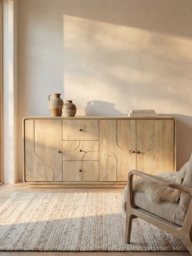 Luce Mango Wood Three Door Sideboard