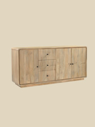Luce Mango Wood Three Door Sideboard - thumbnail 3