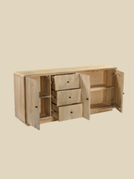 Luce Mango Wood Three Door Sideboard - thumbnail 5