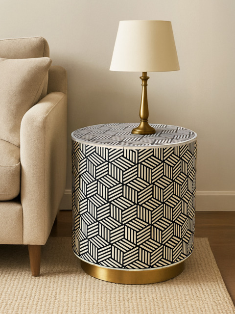 Raya Bone Inlay Side Table - image 1