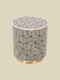 Raya Bone Inlay Side Table - thumbnail 4